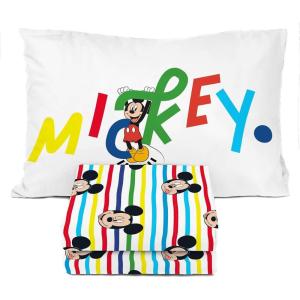 Sunny Side Up Bluey & Friends Full Sheet Set – 4 Piece Kids Bedding Set Includes Pillow Cover – Super Soft Microfiber Sheets(Multi – Mickey Mouse)