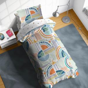 Sunny Side Up Bluey & Friends Toddler Comforter Set – 4 Piece Preschool Bedding Includes Comforter, Sheets & Pillow Cover – Super Soft Microfiber Bed Set(Multi – the Mandalorian)