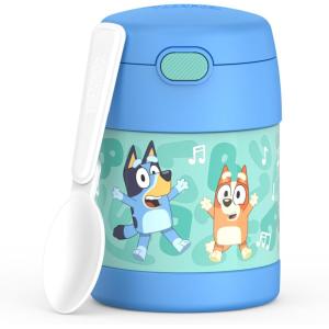 THERMOS FUNTAINER Insulated Food Jar, 10 Ounce, Kid Friendly Food Jar with Foldable Spoon, Bluey(Bluey)