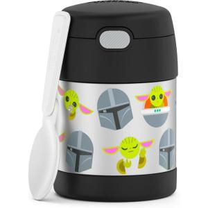 THERMOS FUNTAINER Insulated Food Jar, 10 Ounce, Kid Friendly Food Jar with Foldable Spoon, Bluey(Mandalorian)