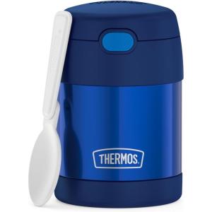 THERMOS FUNTAINER Insulated Food Jar, 10 Ounce, Kid Friendly Food Jar with Foldable Spoon, Bluey(Navy)