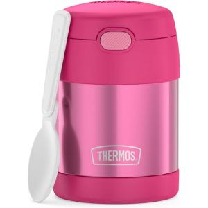 THERMOS FUNTAINER Insulated Food Jar, 10 Ounce, Kid Friendly Food Jar with Foldable Spoon, Bluey(Pink)