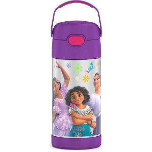 THERMOS FUNTAINER Water Bottle with Straw – 12 Ounce – Kids Stainless Steel Vacuum Insulated Water Bottle with Lid, Bluey(Encanto)