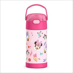THERMOS FUNTAINER Water Bottle with Straw – 12 Ounce – Kids Stainless Steel Vacuum Insulated Water Bottle with Lid, Bluey(Preschool Minnie)
