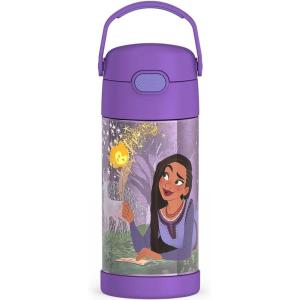 THERMOS FUNTAINER Water Bottle with Straw – 12 Ounce – Kids Stainless Steel Vacuum Insulated Water Bottle with Lid, Bluey(Wish)