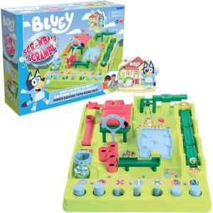 TOMY Bluey Screwball Scramble Marble Maze- Beat The Clock Marble Run – Fast Paced Kids Games and Bluey Toys for Birthday Parties – 1-4 Players – Ages 5 Years and Up(Bluey Screwball Scramble)