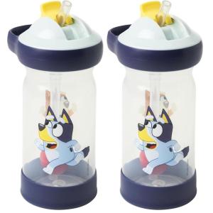 The First Years Bluey Sip & See Toddler Water Bottle – Includes Floating Charm – Toddler Cups with Straw – 12 Oz – Ages 24 Months and Up(12 Ounces (Pack of 2))