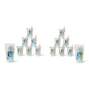 The First Years Bluey Take & Toss Toddler Straw Cups – Spill Proof Toddler Sippy Cups with Snap On Lids and Straws – Bluey Gifts and Bluey Party Supplies – 10 Oz – 10 Count(Bluey Straw Cups)