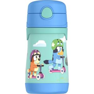 Thermos Baby 10 oz. Stainless Steel Bottle with pop-up straw, Bluey(Bluey)