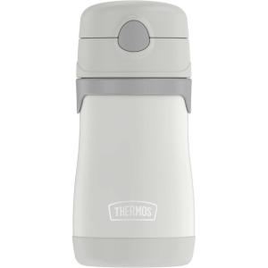 Thermos Baby 10 oz. Stainless Steel Bottle with pop-up straw, Bluey(Gray)