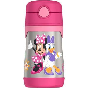 Thermos Baby 10 oz. Stainless Steel Bottle with pop-up straw, Bluey(Minnie Mouse)