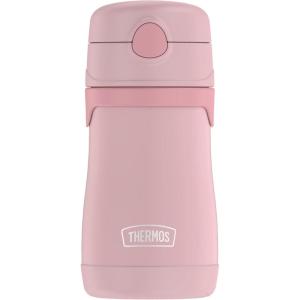 Thermos Baby 10 oz. Stainless Steel Bottle with pop-up straw, Bluey(Rose)