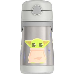 Thermos Baby 10 oz. Stainless Steel Bottle with pop-up straw, Bluey(THE MANDALORIAN)