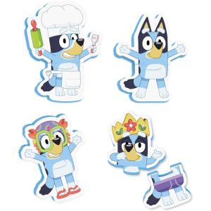 Tomy Toomies Bluey Bath Puzzle – Mix and Match Bluey Puzzle – Foam Toddler Bath Toys – Includes Mesh Bag Bath Toy Storage with Suction Cups – 8 Count – 18 Months and Up