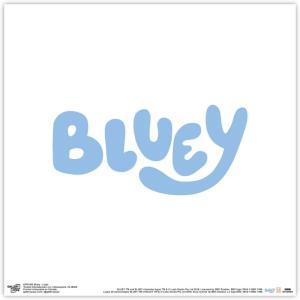 Trends International Gallery Pops Bluey – Logo Wall Art, White Framed Version, 12” x 12”(Unframed Version)