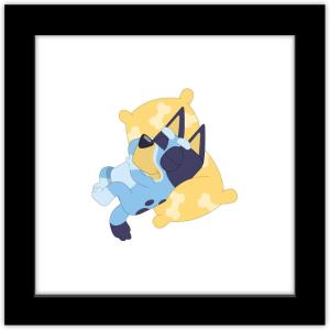 Trends International Gallery Pops Bluey – Sweet Dreams Wall Art Wall Poster, 12.00″ x 12.00″, White Frame Version(Black Frame Version)