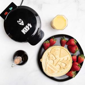 Uncanny Brands Bluey Waffle Maker – Non-Stick Round Waffle Iron – Easy to Use and Clean(KISS Demon)