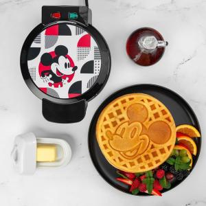 Uncanny Brands Bluey Waffle Maker – Non-Stick Round Waffle Iron – Easy to Use and Clean(Mickey Mouse)