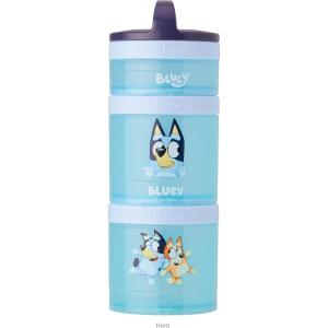Whiskware Bluey Stackable Snack Containers for Babies, Toddlers, and Kids, 3 Stackable Snack Cups for School and Travel, Cupholder Friendly, Bluey and Bingo! Let’s Do This!(Blue/Blue/Blue)