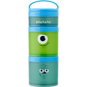 Whiskware Bluey Stackable Snack Containers for Babies, Toddlers, and Kids, 3 Stackable Snack Cups for School and Travel, Cupholder Friendly, Bluey and Bingo! Let’s Do This!(Monsters Inc.)
