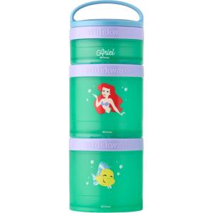 Whiskware Bluey Stackable Snack Containers for Babies, Toddlers, and Kids, 3 Stackable Snack Cups for School and Travel, Cupholder Friendly, Bluey and Bingo! Let’s Do This!(Ariel)