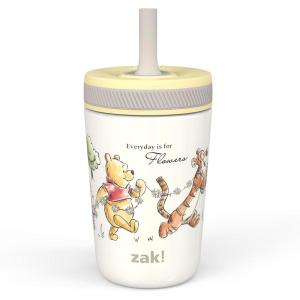 Zak Designs Bluey Kelso Toddler Cups For Travel or At Home, 12oz Vacuum Insulated Stainless Steel Sippy Cup With Leak-Proof Design is Perfect For Kids (Bluey, Bingo, Grandad Mort)(Winnie the Pooh & Friends)