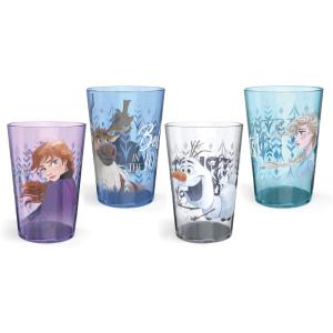 Zak Designs Bluey Nesting Tumbler Set Includes Durable Plastic Cups with Variety Artwork, Fun Drinkware is Perfect for Kids (14.5 oz, 4-Pack, Non-BPA)(Anna & Elsa & Olaf)