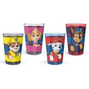Zak Designs Bluey Nesting Tumbler Set Includes Durable Plastic Cups with Variety Artwork, Fun Drinkware is Perfect for Kids (14.5 oz, 4-Pack, Non-BPA)(Chase & Marshall & Skye)