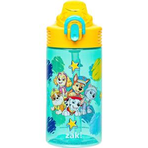 Zak Designs Bluey Sage Kids Water Bottle For School or Travel, 16oz Durable Plastic Water Bottle With Straw, Handle, and Leak-Proof, Pop-Up Spout Cover (Bluey & Bingo)(PAW Patrol (Chase  Marshall  Skye  Rubble  Everest))