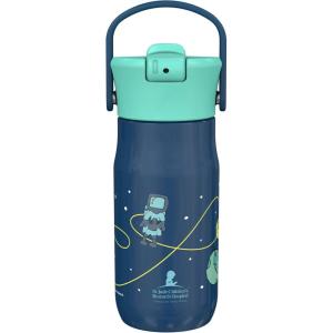 Zak Designs Harmony Bluey Water Bottle for Travel or At Home, 18oz Durable Plastic is Leak-Proof When Closed with Straw Lid and Carry Handle, 2-Pack (Bluey and Bingo)(St. Jude (Space))