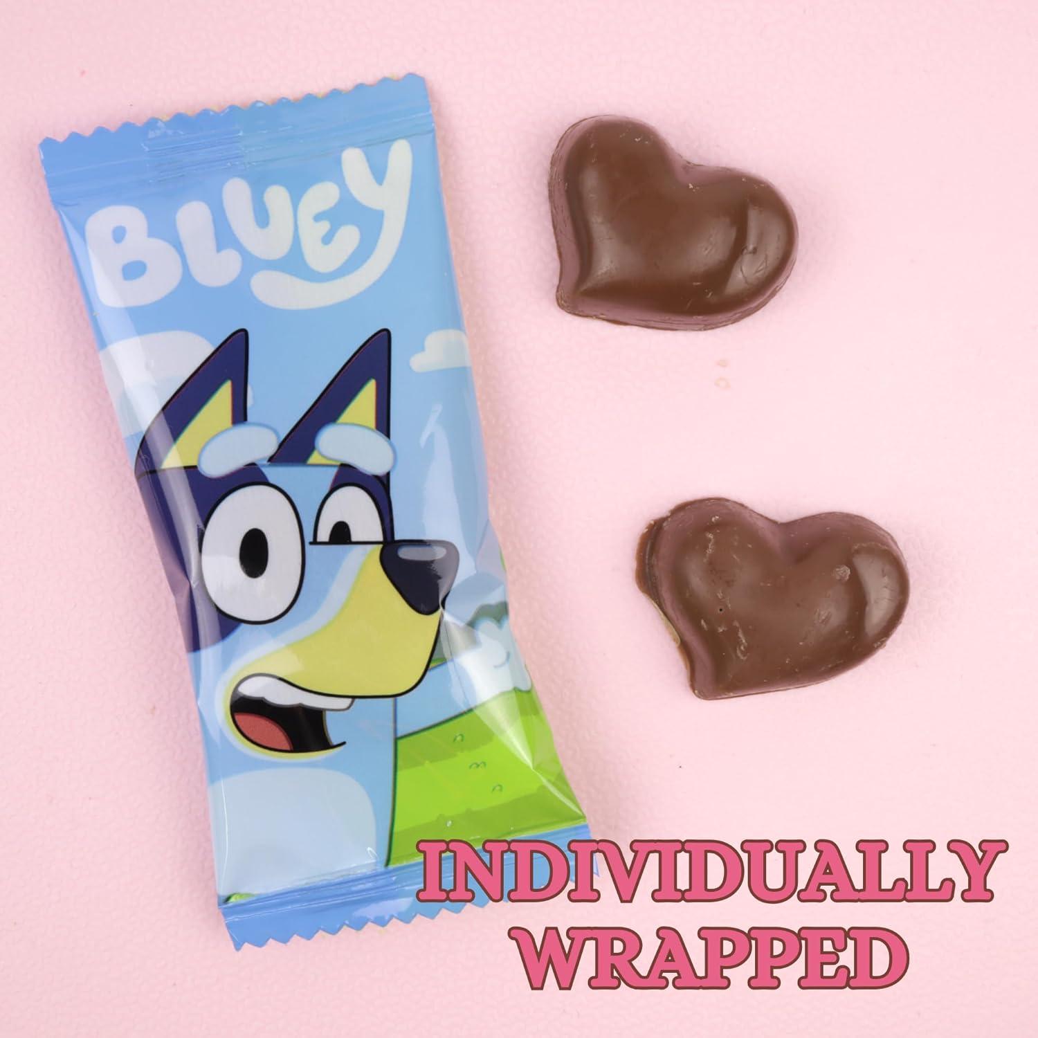 image:imageBluey Valentines Candy Gift Box Milk Chocolatey Hearts Inside Individually Wrapped Pieces Collectible Heart Container 212 Ounces