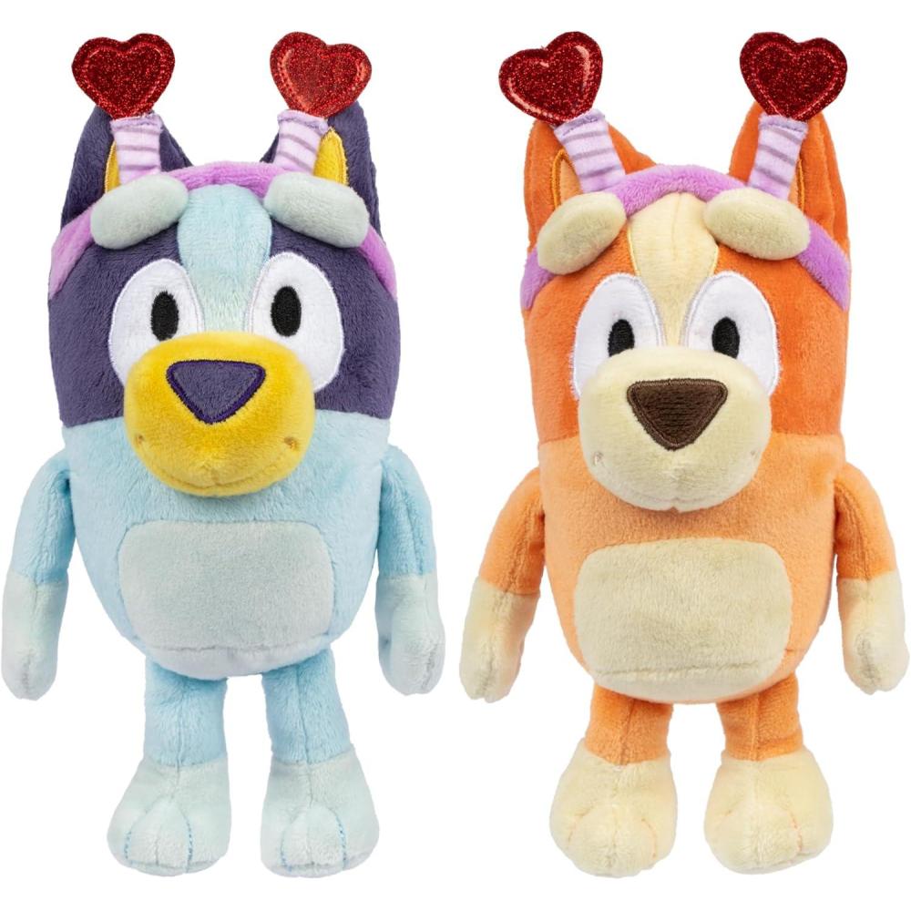 image:imageBluey Figure 2Pack Smoochy Kiss Bingo 2 EpisodeThemed Figures with Moving Arms amp Love Letter Accessory 253 676 cm Poseable Toys for Kids Recreate Moments from The Show