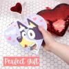 Bluey Valentine’s Heart Gift Box, Fruit Punch Flavored Gummy Hearts Inside, Individually Wrapped Pieces, 3.17 Ounces