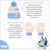 Bluey Bandit and Chilli Toddler Hat with Winter Mittens for Kids – Warm Winter Hat for Toddler with Kids Mittens Blue Grey(Blue Pompom)