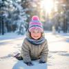 Bluey Bandit and Chilli Toddler Hat with Winter Mittens for Kids – Warm Winter Hat for Toddler with Kids Mittens Blue Grey(Bluey Multi)