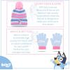 Bluey Bandit and Chilli Toddler Hat with Winter Mittens for Kids – Warm Winter Hat for Toddler with Kids Mittens Blue Grey(Bluey Multi)