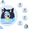 Bluey Bandit and Chilli Toddler Hat with Winter Mittens for Kids – Warm Winter Hat for Toddler with Kids Mittens Blue Grey(Bluey Winter Hat)