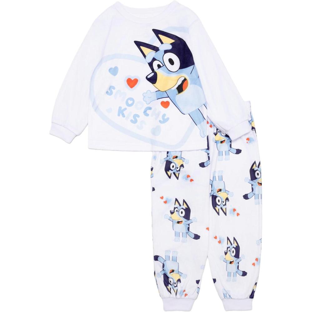image:imageBluey girls 4piece Loosefit Pajama Set Soft amp Cute for KidsBluey Valentine
