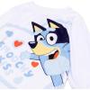 Bluey girls 4-piece Loose-fit Pajama Set, Soft & Cute for Kids(Bluey Valentine)