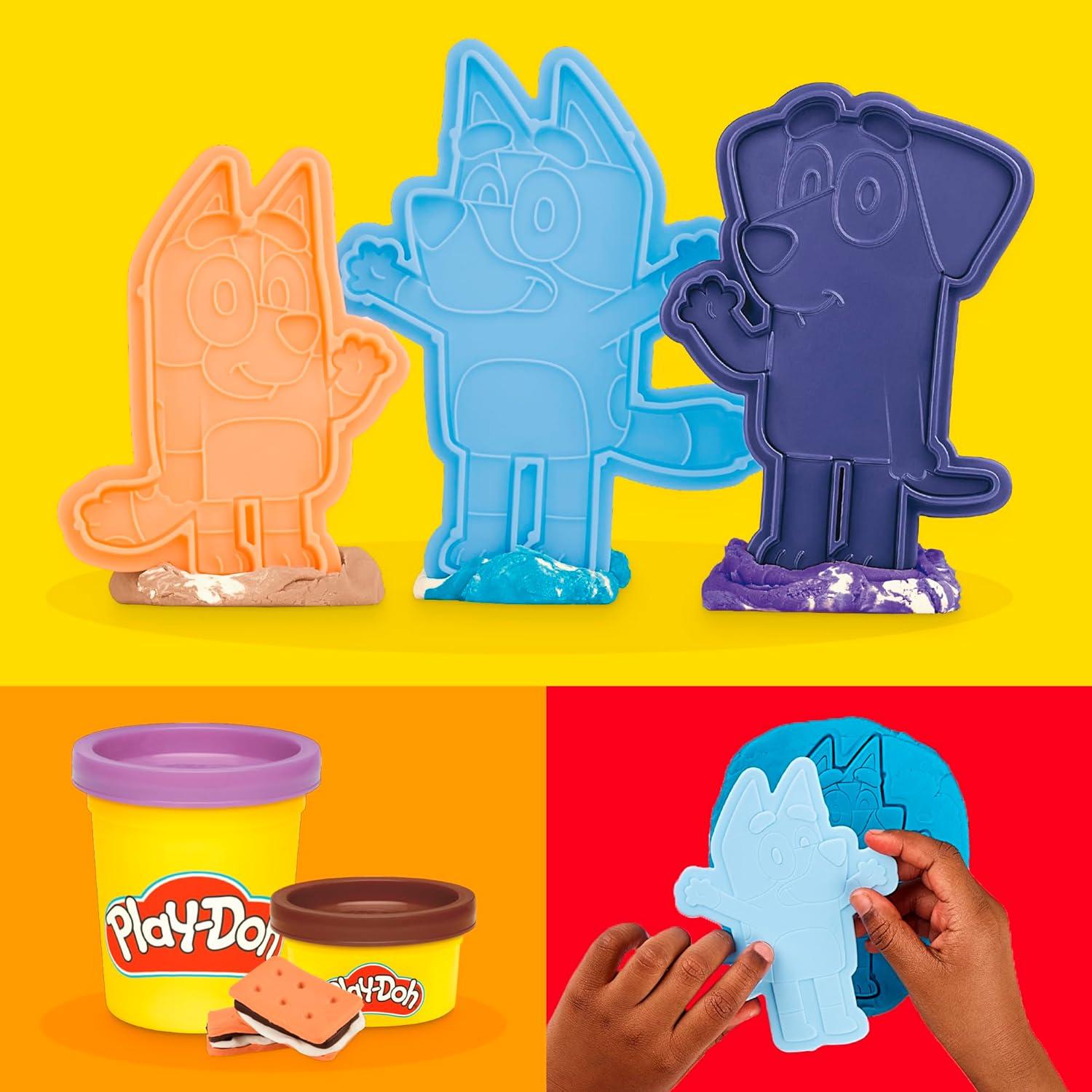image:imagePlayDoh Bluey Goes Camping Playset with Campfire Themed Tools Kids Arts and Crafts Toys for Girls and Boys 3 Years amp Up Amazon Exclusive