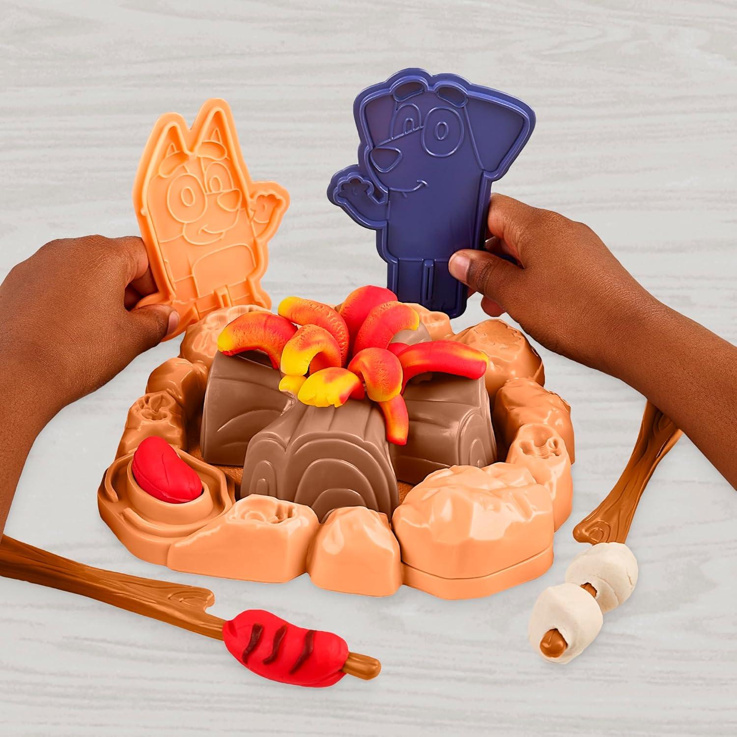image:imagePlayDoh Bluey Goes Camping Playset with Campfire Themed Tools Kids Arts and Crafts Toys for Girls and Boys 3 Years amp Up Amazon Exclusive