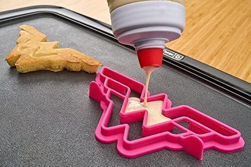 image:imageWhiskware Bluey Pancake Art Kit 1 Batter Bottle 2 Silicone Bluey and Bingo Pancake Molds and 1 BlenderBall Wire Whisk Durable NoMess Breakfast BPA Free Dishwasher SafeWonder Woman