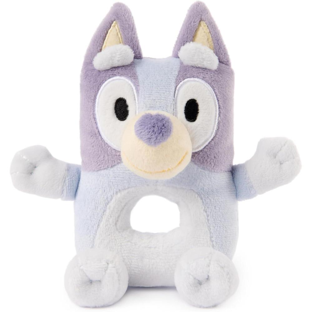 image:imageGUND Official Bluey Plush Ring Rattle Bluey Baby Rattle Sensory Toy for Babies Blue 6