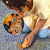 Bluey Sidewalk Chalk & Reusable Stencils, 4-Piece Art Kit