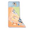 NoJo Bluey for Real Life Toddler Nap Mat – Includes Attached Pillow and Fleece Blanket, Orange, and Blue