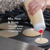 Whiskware Bluey Pancake Art Kit, 1 Batter Bottle, 2 Silicone Bluey and Bingo Pancake Molds, and 1 BlenderBall Wire Whisk, Durable, No-Mess Breakfast, BPA Free, Dishwasher Safe(Mint)