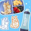 Whiskware Bluey Pancake Art Kit, 1 Batter Bottle, 2 Silicone Bluey and Bingo Pancake Molds, and 1 BlenderBall Wire Whisk, Durable, No-Mess Breakfast, BPA Free, Dishwasher Safe(Bluey)