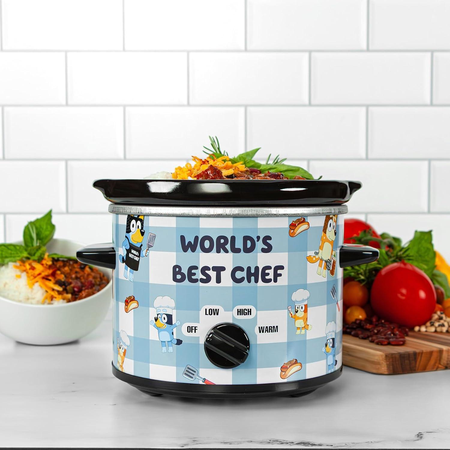 image:imageUncanny Brands Bluey 2qt Slow Cooker Small Kitchen ApplianceBluey