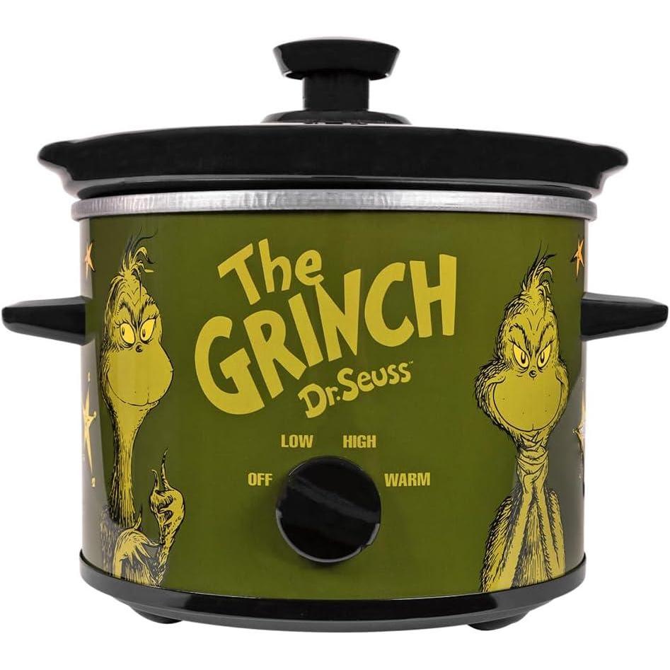 image:imageUncanny Brands Bluey 2qt Slow Cooker Small Kitchen ApplianceDr Seuss The Grinch Green