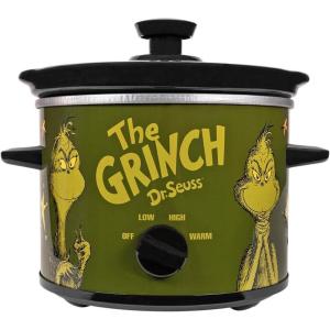 Uncanny Brands Bluey 2qt Slow Cooker – Small Kitchen Appliance(Dr. Seuss The Grinch Green)
